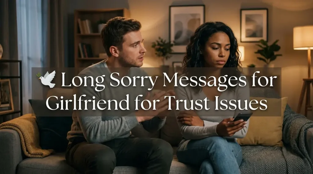 🕊️ Long Sorry Messages for Girlfriend for Trust Issues