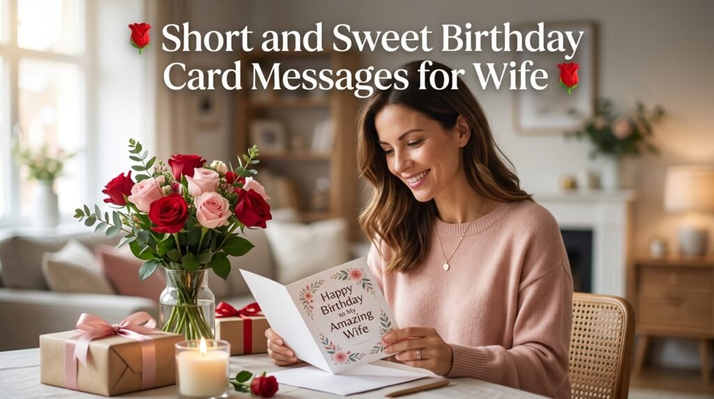 🌹 Short and Sweet Birthday Card Messages for Wife