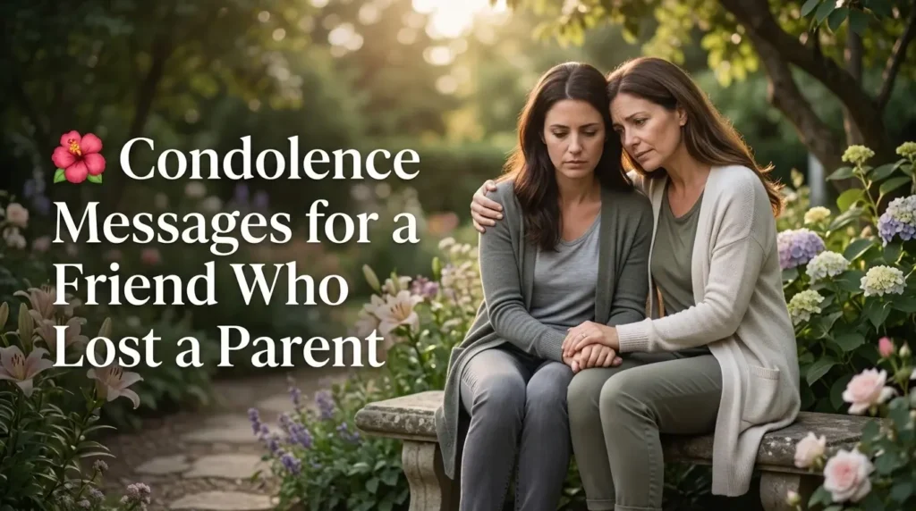 🌺 Condolence Messages for a Friend Who Lost a Parent
