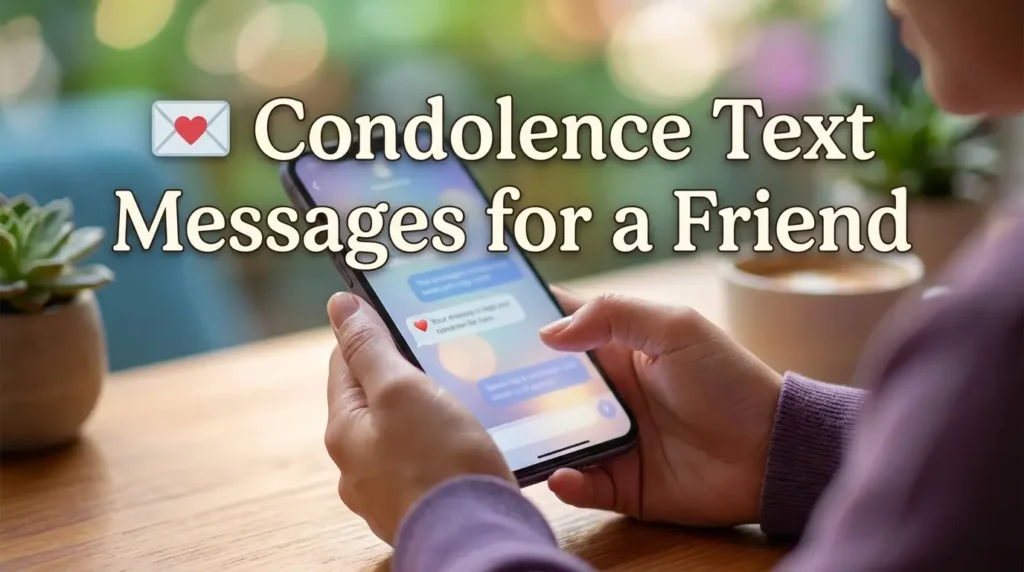 Condolence Text Messages for a Friend