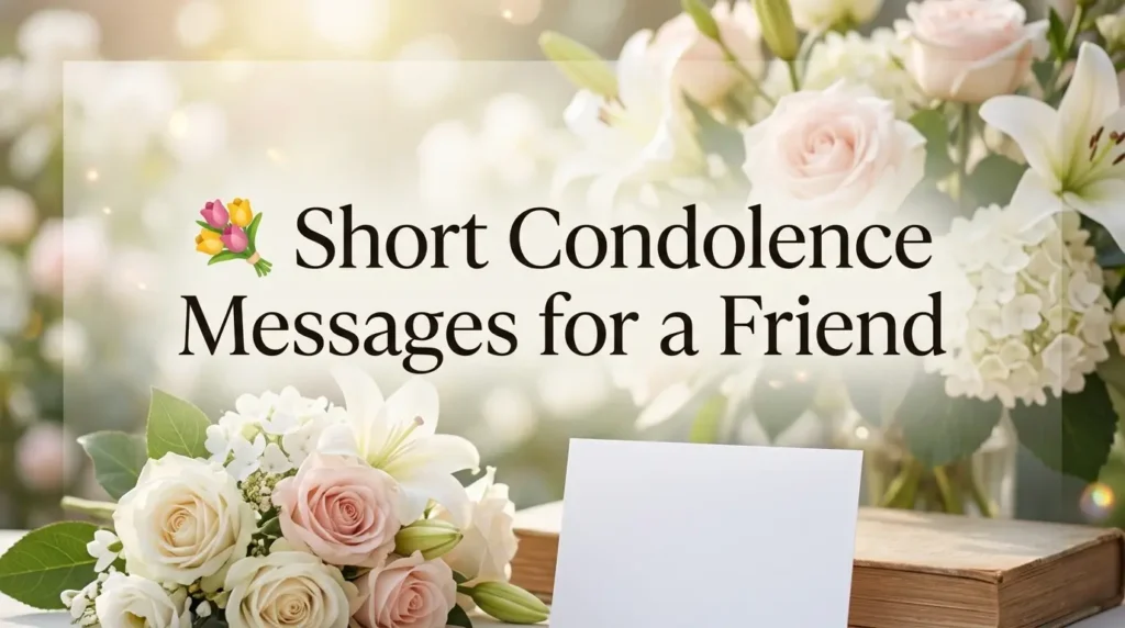 Short Condolence Messages for a Friend