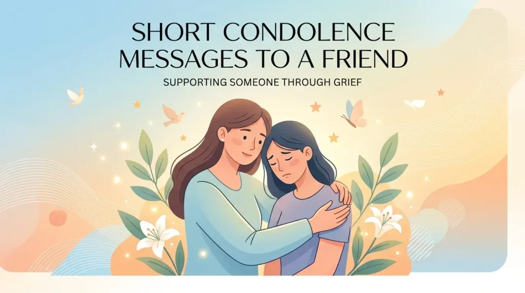 Short Condolence Messages to a Friend