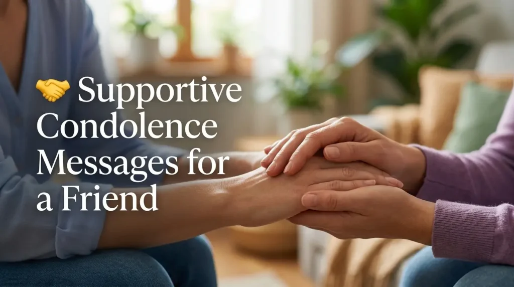 Supportive Condolence Messages for a Friend