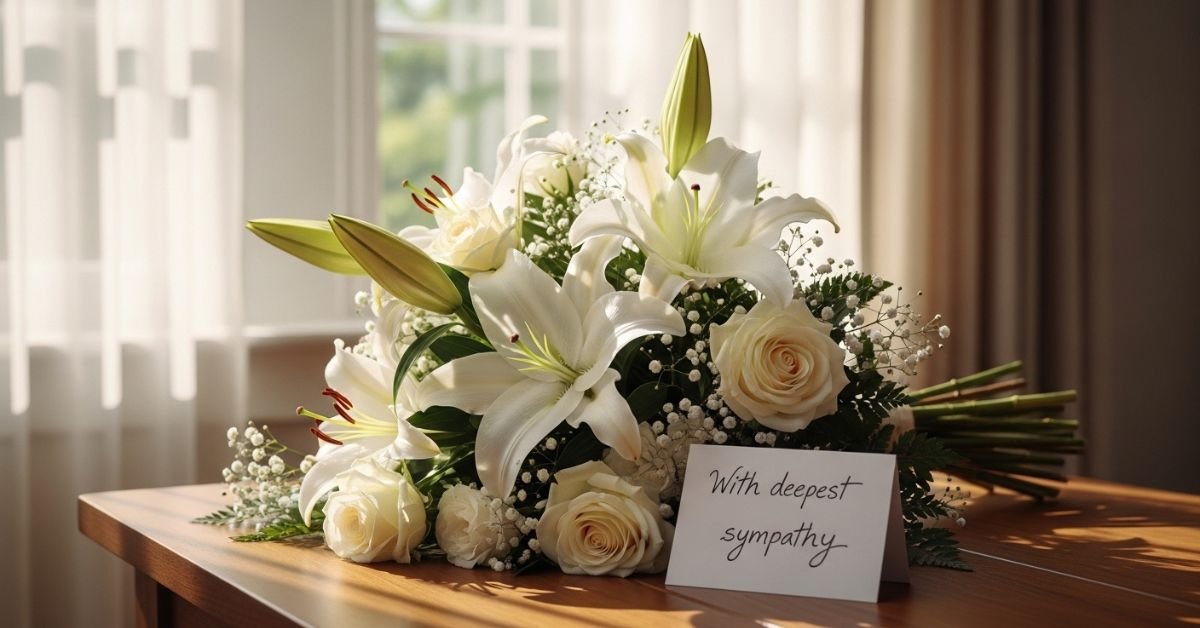 sympathy card messages for flowers