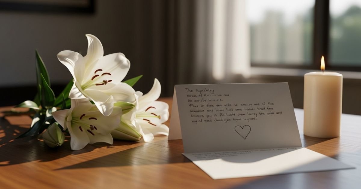 sympathy card messages for loss