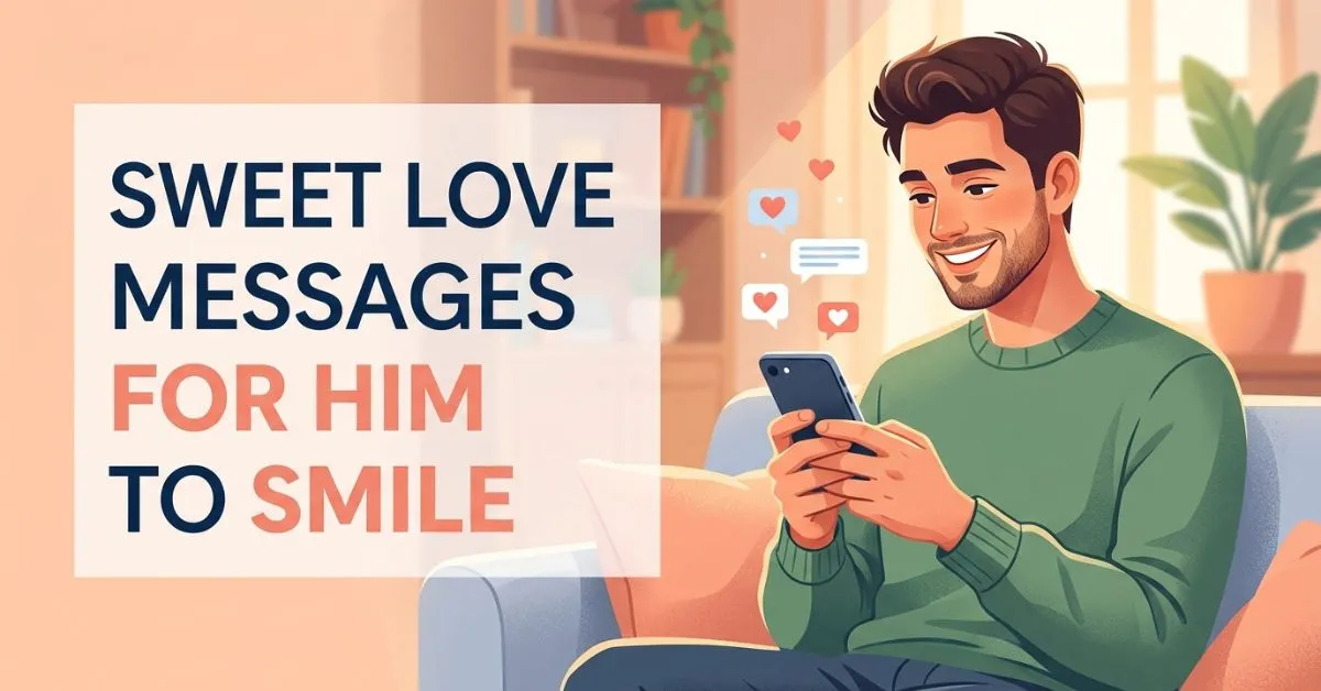 Sweet love messages for him to smile