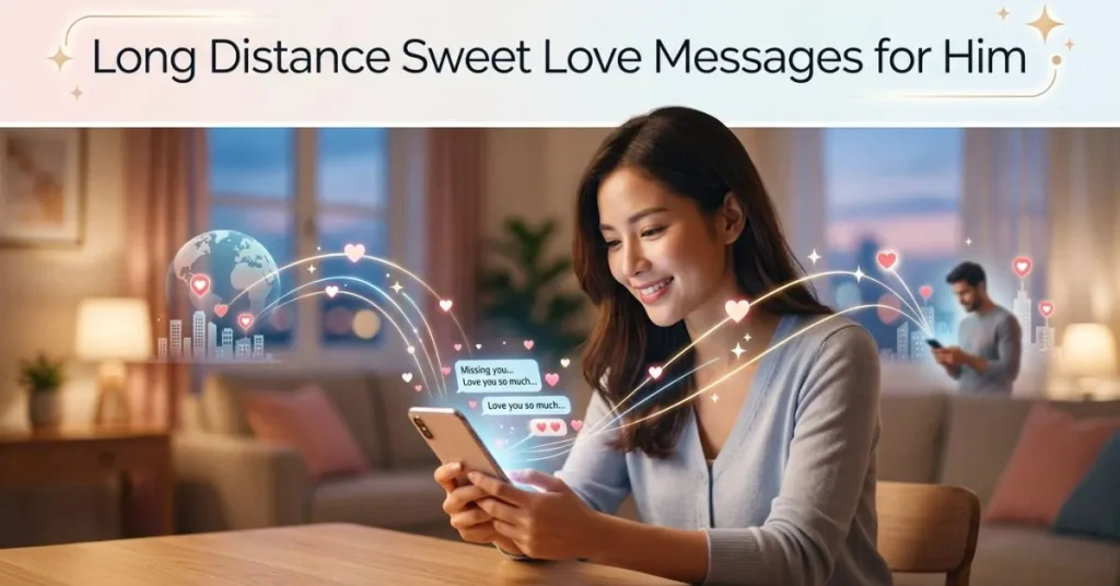 Long Distance Sweet Love Messages for Him