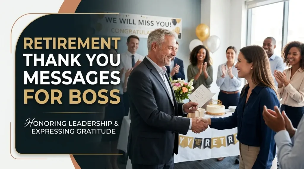 Retirement Thank You Messages for Boss