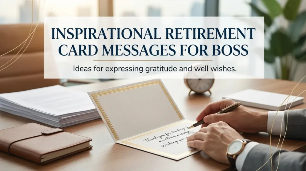 Inspirational Retirement Card Messages for Boss