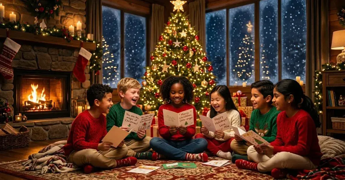 Christmas card messages for kids