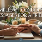 Examples of condolence messages for a friend