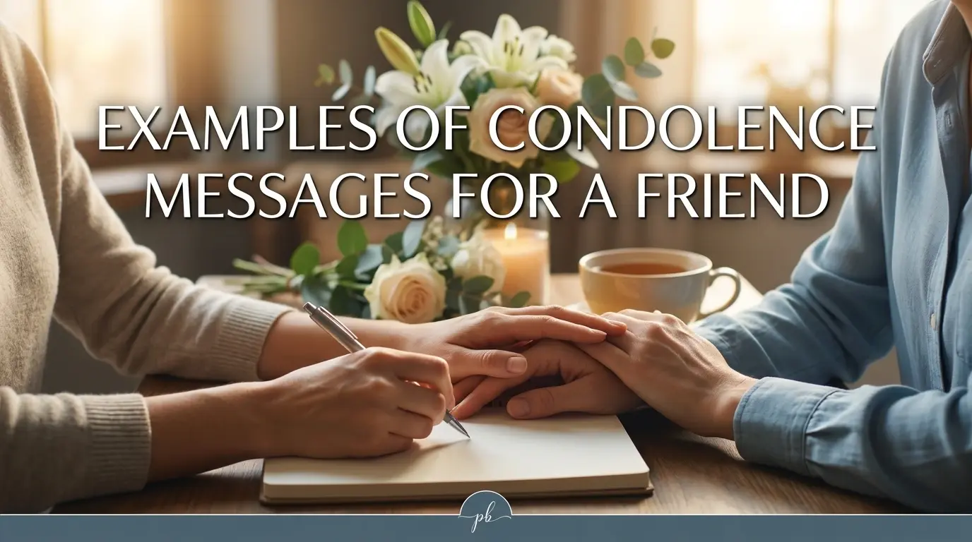 Examples of condolence messages for a friend