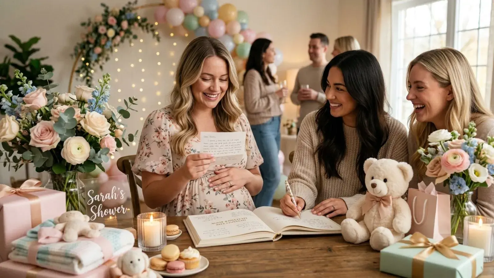 messages for baby shower book