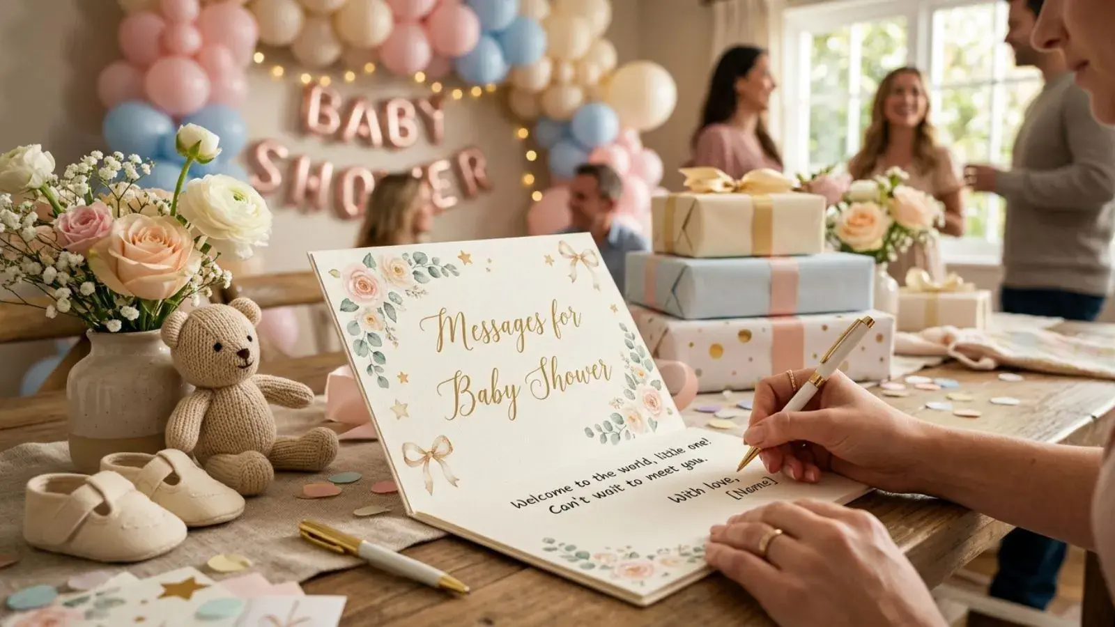 Messages for baby shower card