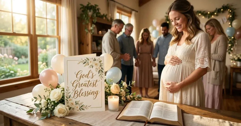 Religious Messages for Baby Shower Card