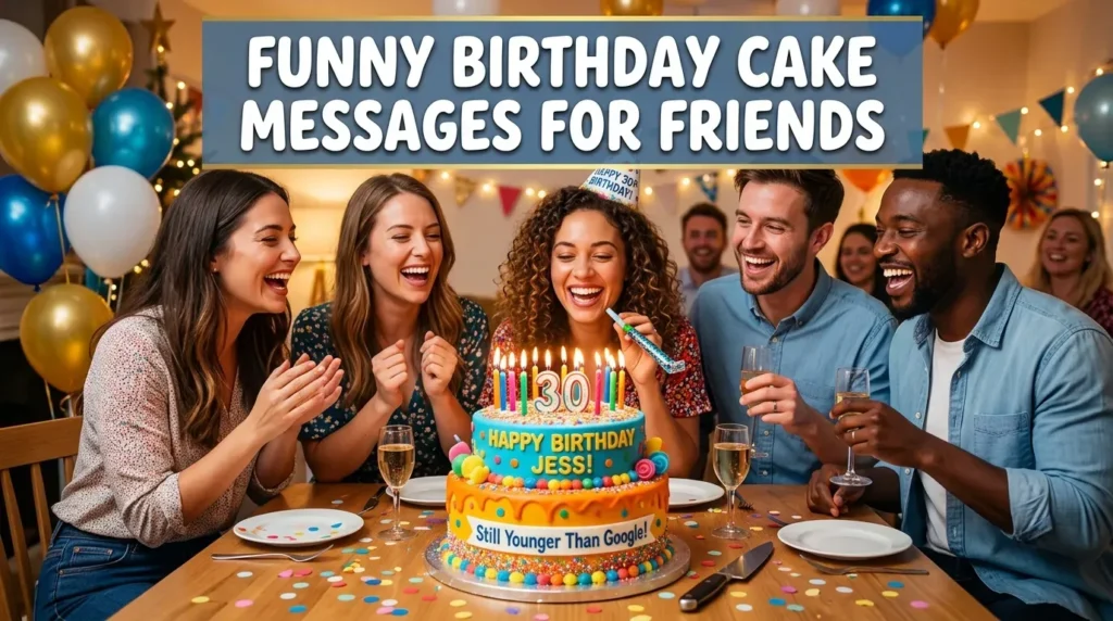 Funny Birthday Cake Messages for Friends