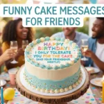 Funny cake messages for friends
