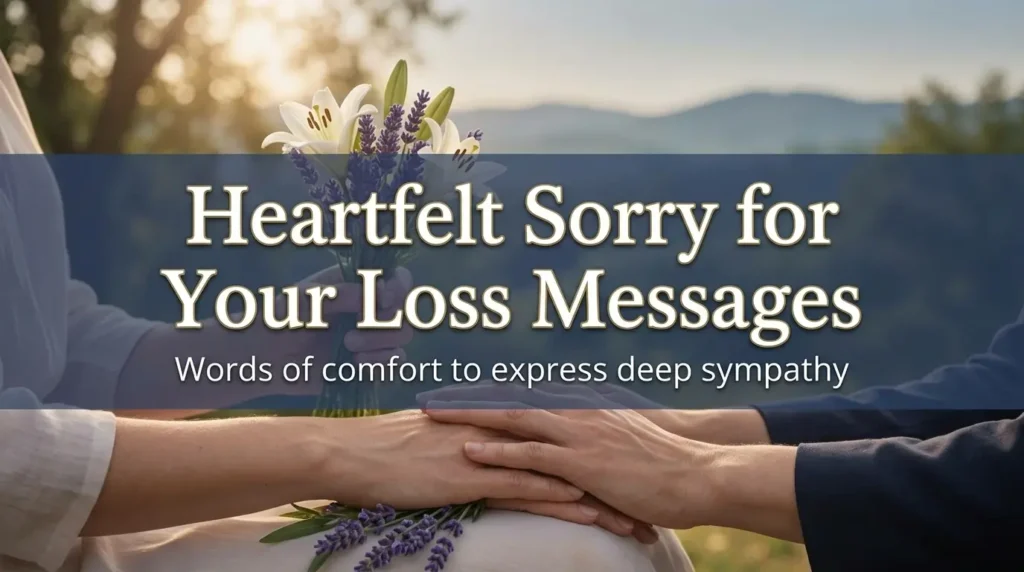 Heartfelt Sorry for Your Loss Messages