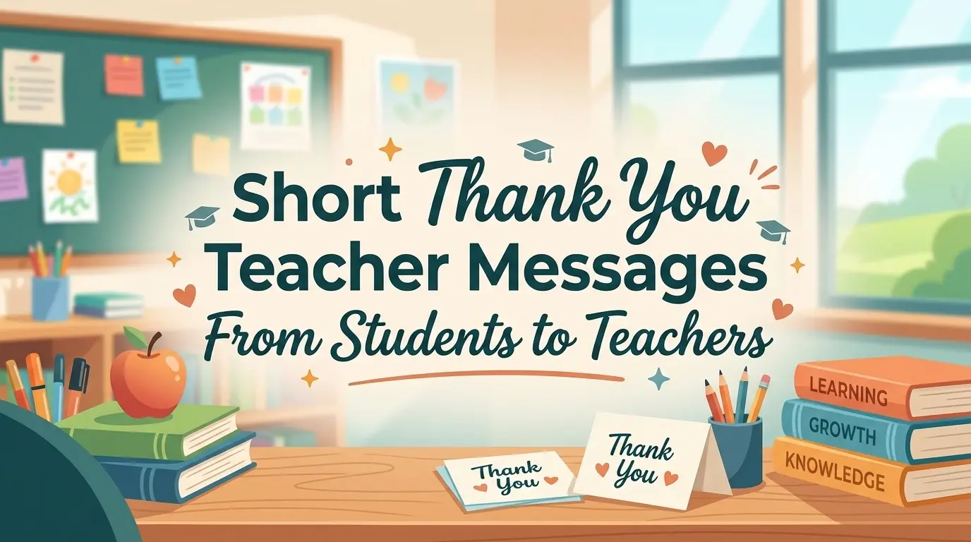Short Thank You Teacher Messages From Students to Teachers