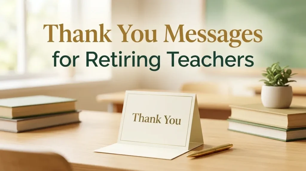 Thank You Messages for Retiring Teachers