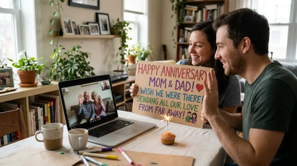Anniversary Messages for Parents Who Live Far Away