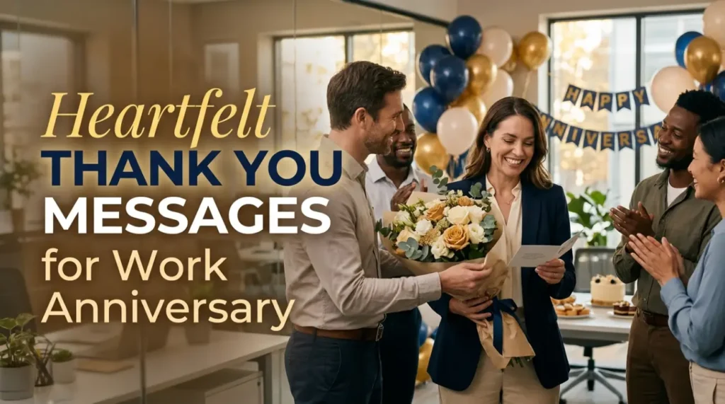 Heartfelt Thank You Messages for Work Anniversary