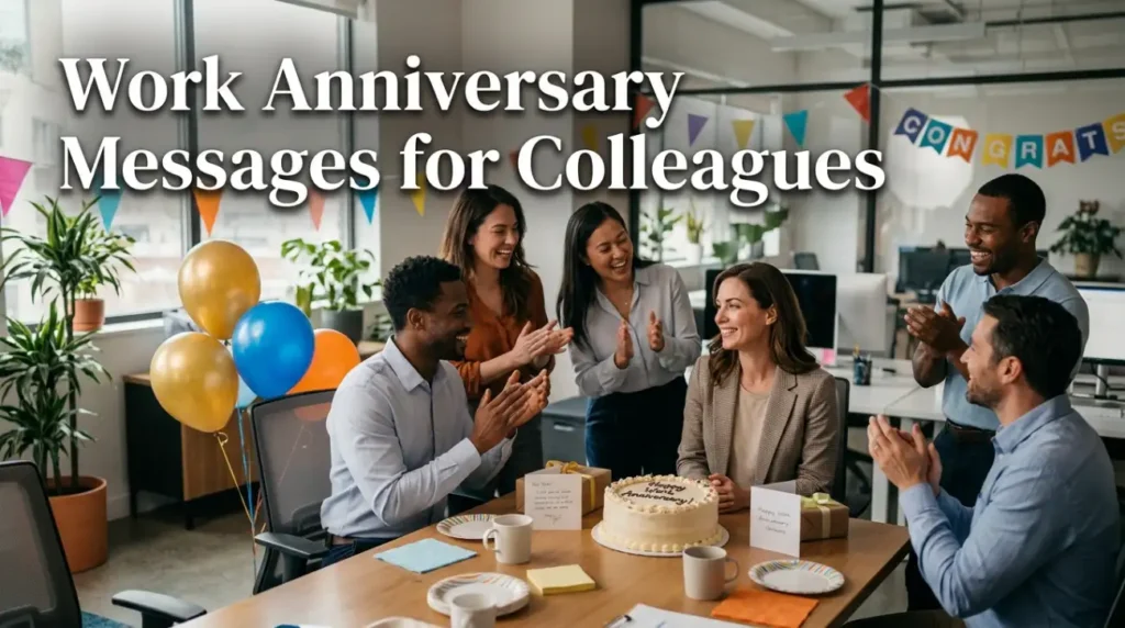 Work Anniversary Messages for Colleagues